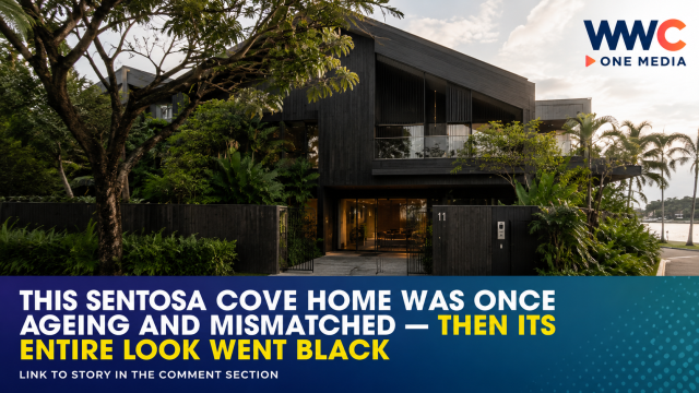 This Sentosa Cove Home Was Once Ageing and Mismatched — Then Its Entire Look Went Black