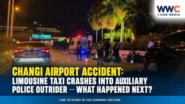 CHANGI AIRPORT ACCIDENT: Limousine Taxi Crashes Into Auxiliary Police Outrider — What Happened Next?