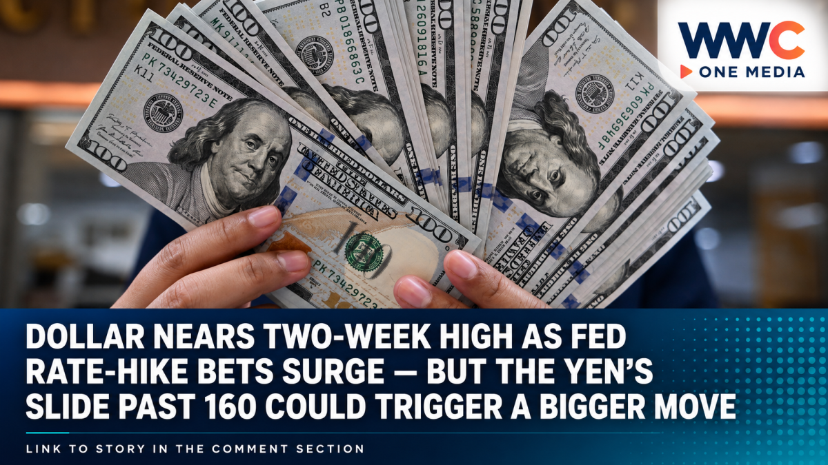 Dollar Nears Two-Week High as Fed Rate-Hike Bets Surge — But the Yen’s Slide Past 160 Could Trigger a Bigger Move