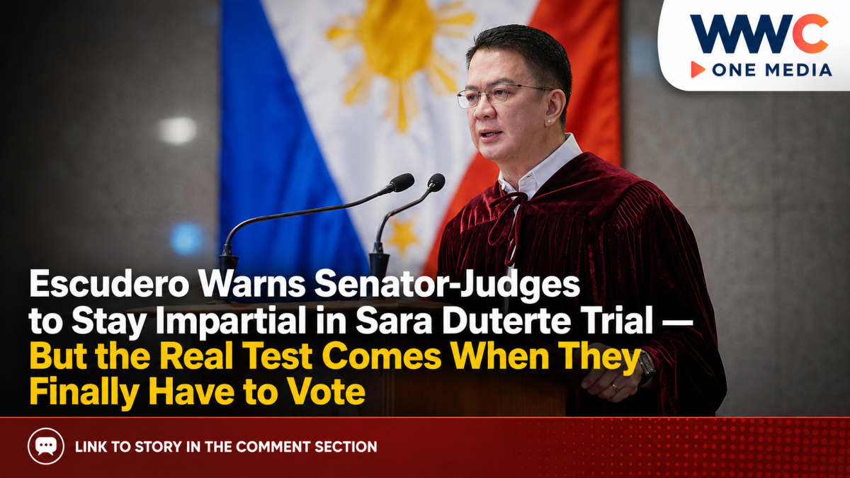 Escudero Warns Senator-Judges to Stay Impartial in Sara Duterte Trial — But the Real Test Comes When They Finally Have to Vote