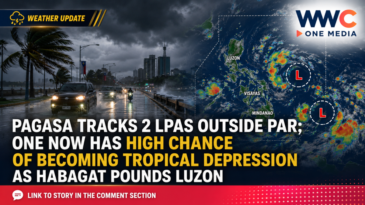 PAGASA Tracks 2 LPAs Outside PAR; One Now Has High Chance of Becoming Tropical Depression as Habagat Pounds Luzon