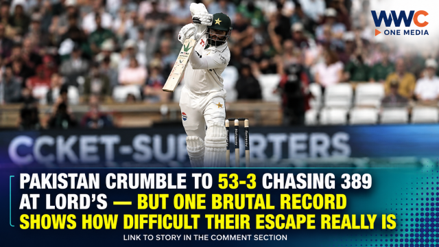 Pakistan Crumble to 53-3 Chasing 389 at Lord’s — But One Brutal Record Shows How Difficult Their Escape Really Is