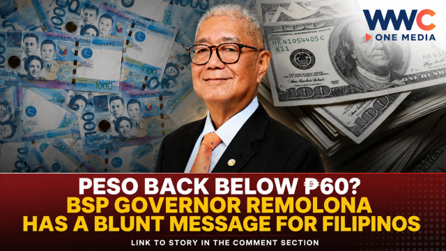 Peso Back Below ₱60? BSP Governor Remolona Has a Blunt Message for Filipinos
