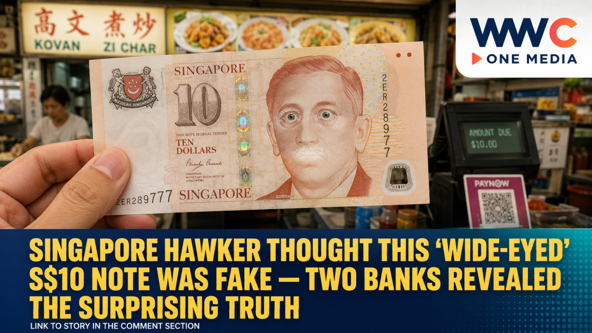 Singapore Hawker Thought This ‘Wide-Eyed’ S$10 Note Was Fake — Two Banks Revealed the Surprising Truth