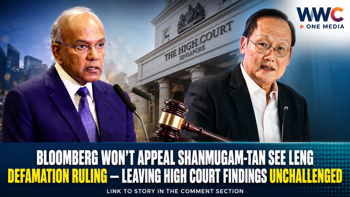 Bloomberg Won’t Appeal Shanmugam-Tan See Leng Defamation Ruling — Leaving High Court Findings Unchallenged