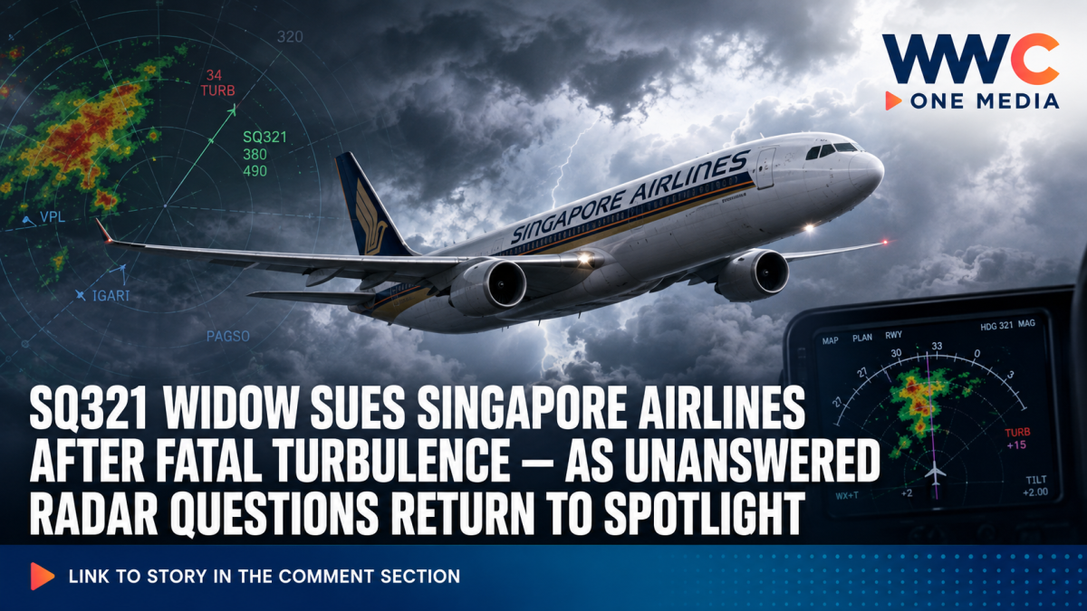 SQ321 Widow Sues Singapore Airlines After Fatal Turbulence — as Unanswered Radar Questions Return to Spotlight