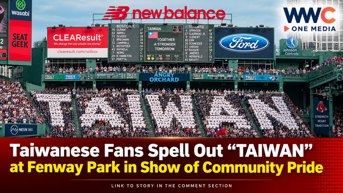 Taiwanese Fans Spell Out “TAIWAN” at Fenway Park in Show of Community Pride