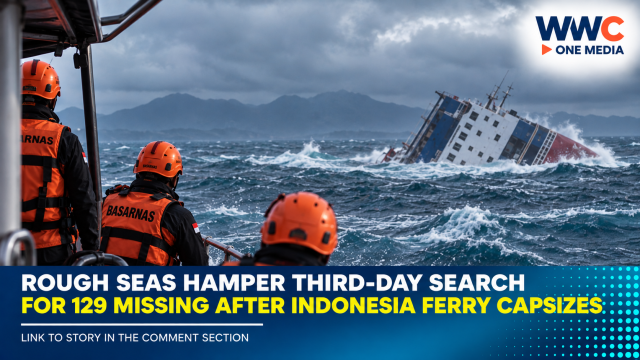 Rough Seas Hamper Third-Day Search for 129 Missing After Indonesia Ferry Capsizes