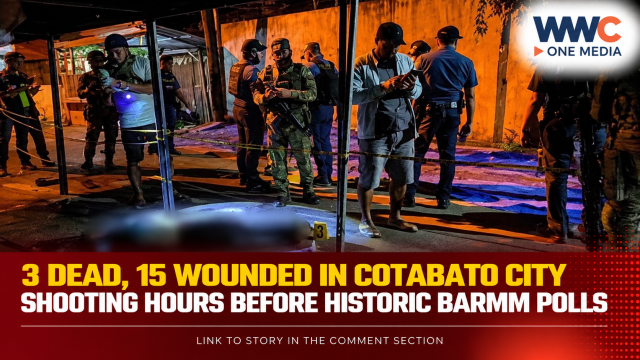 3 Dead, 15 Wounded in Cotabato City Shooting Hours Before Historic BARMM Polls
