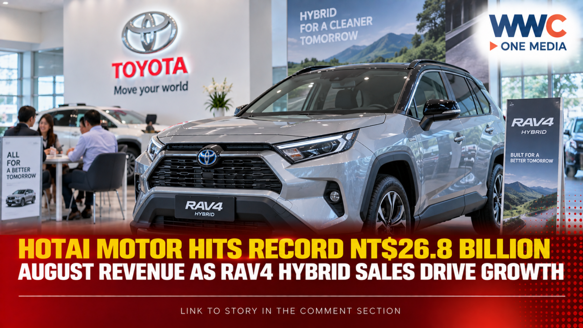 Hotai Motor Hits Record NT$26.8 Billion August Revenue as RAV4 Hybrid Sales Drive Growth