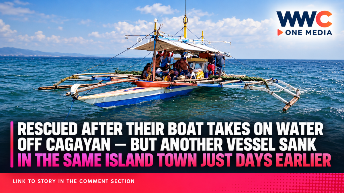 Rescued After Their Boat Takes On Water Off Cagayan — But Another Vessel Sank in the Same Island Town Just Days Earlier