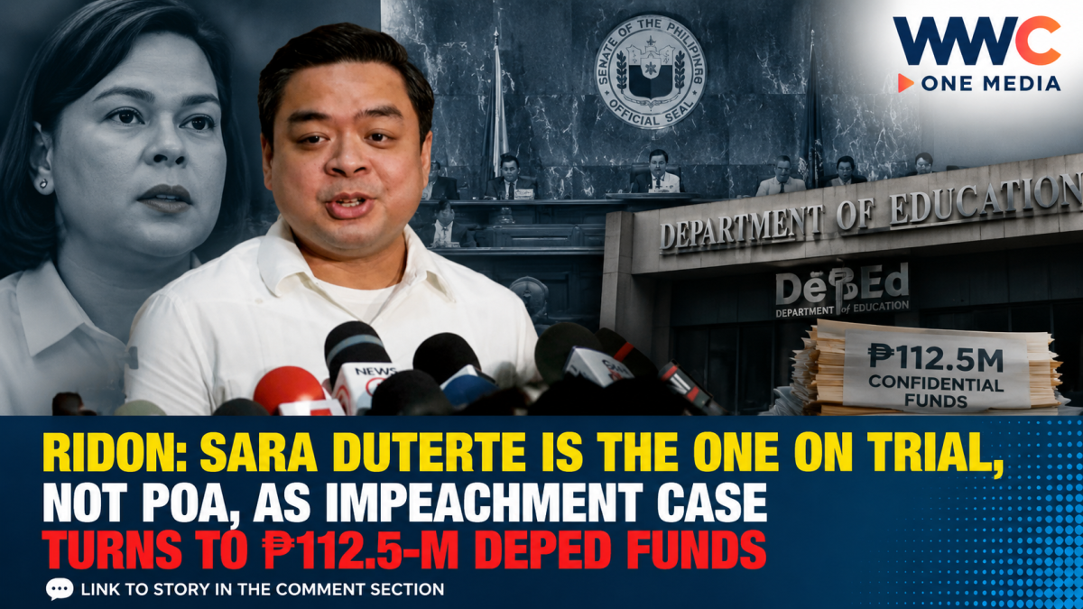 Ridon: Sara Duterte Is the One on Trial, Not Poa, as Impeachment Case Turns to ₱112.5-M DepEd Funds