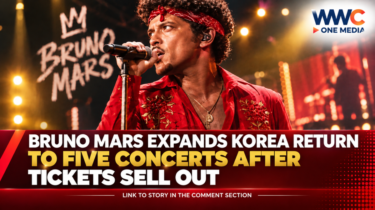 Bruno Mars Expands Korea Return to Five Concerts After Tickets Sell Out