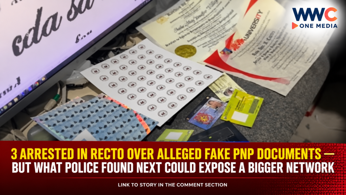 3 ARRESTED IN RECTO OVER ALLEGED FAKE PNP DOCUMENTS — BUT WHAT POLICE FOUND NEXT COULD EXPOSE A BIGGER NETWORK