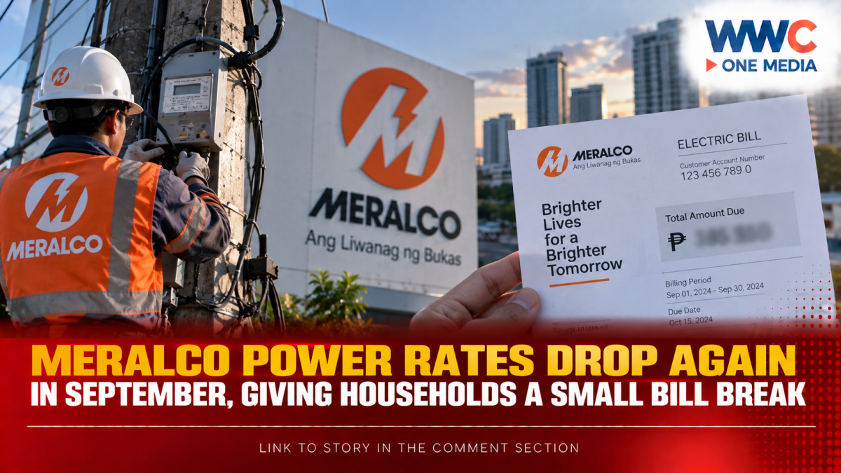 Meralco Power Rates Drop Again in September, Giving Households a Small Bill Break