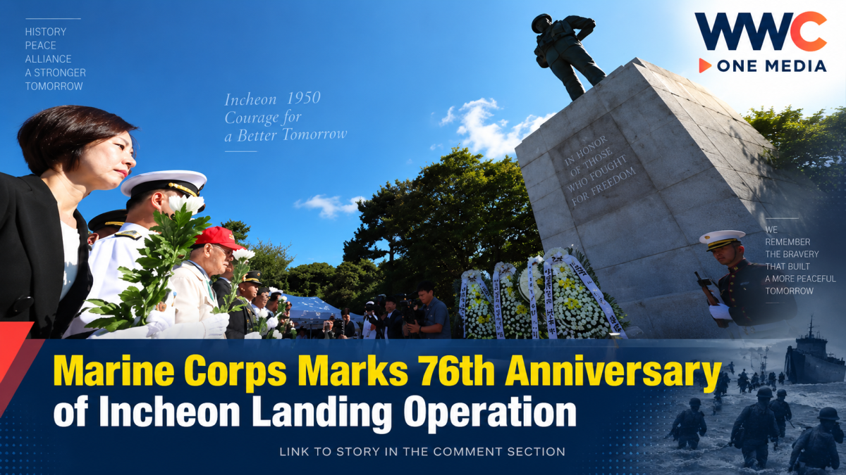 Marine Corps Marks 76th Anniversary of Incheon Landing Operation