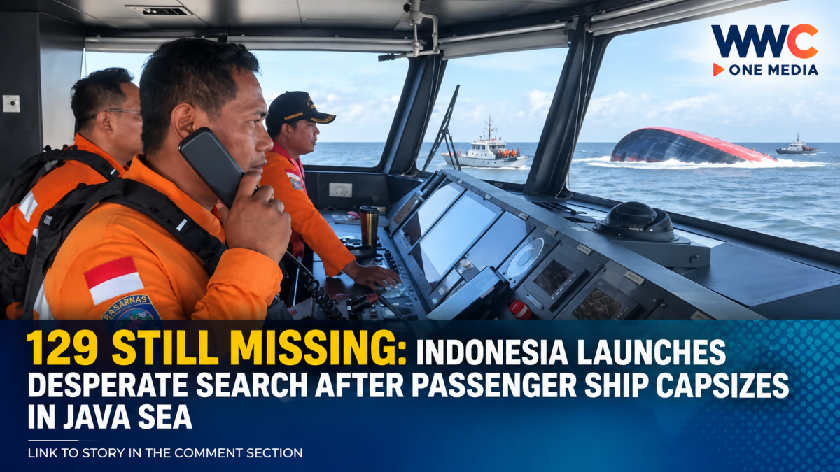 129 STILL MISSING: Indonesia Launches Desperate Search After Passenger Ship Capsizes in Java Sea