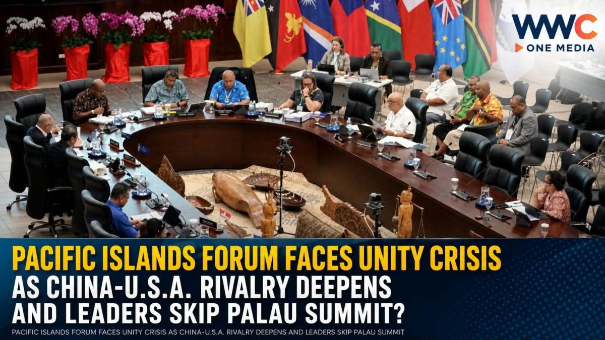 PACIFIC ISLANDS FORUM FACES UNITY CRISIS AS CHINA-U.S.A. RIVALRY DEEPENS AND LEADERS SKIP PALAU SUMMIT?