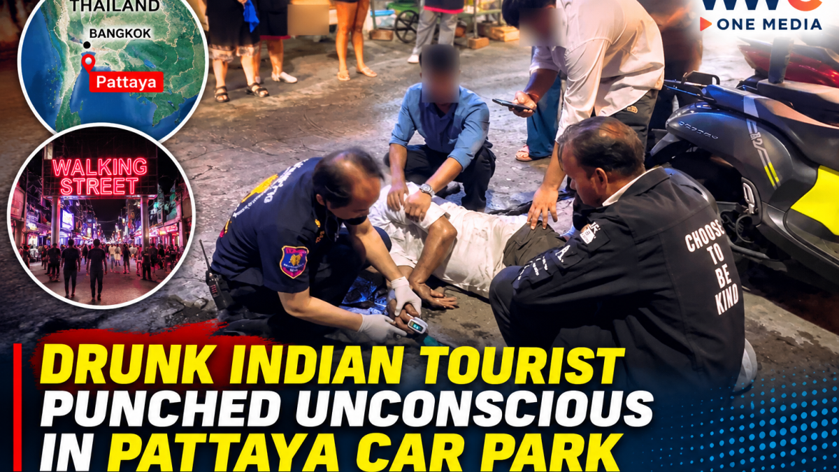 PATTAYA NIGHT TURNS VIOLENT: Drunk Indian Tourist Knocked Unconscious After Parking-Lot Clash — CCTV May Reveal What Really Happened