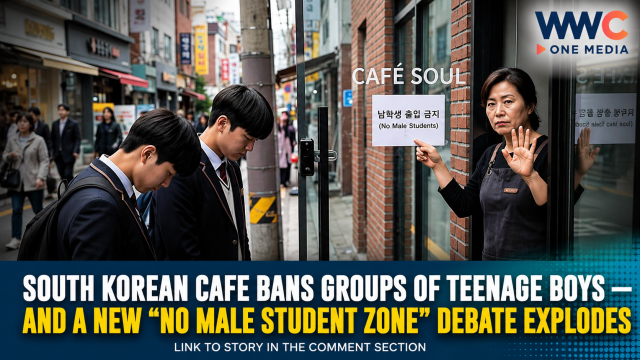 SOUTH KOREAN CAFE BANS GROUPS OF TEENAGE BOYS — AND A NEW “NO MALE STUDENT ZONE” DEBATE EXPLODES