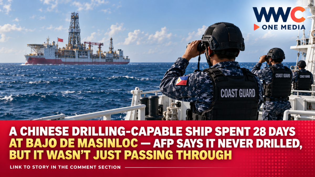 A Chinese Drilling-Capable Ship Spent 28 Days at Bajo de Masinloc — AFP Says It Never Drilled, but It Wasn’t Just Passing Through
