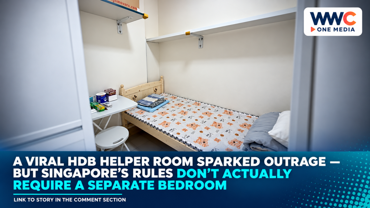 A Viral HDB Helper Room Sparked Outrage — But Singapore’s Rules Don’t Actually Require a Separate Bedroom