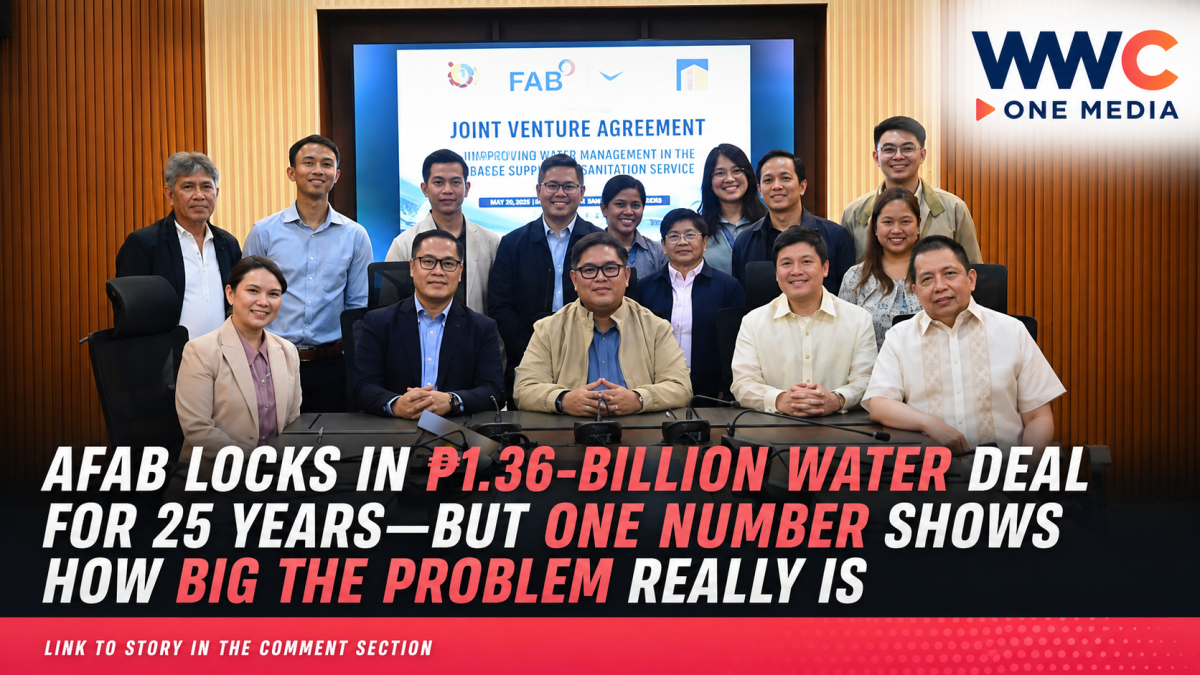 AFAB Locks In ₱1.36-Billion Water Deal for 25 Years—But One Number Shows How Big the Problem Really Is