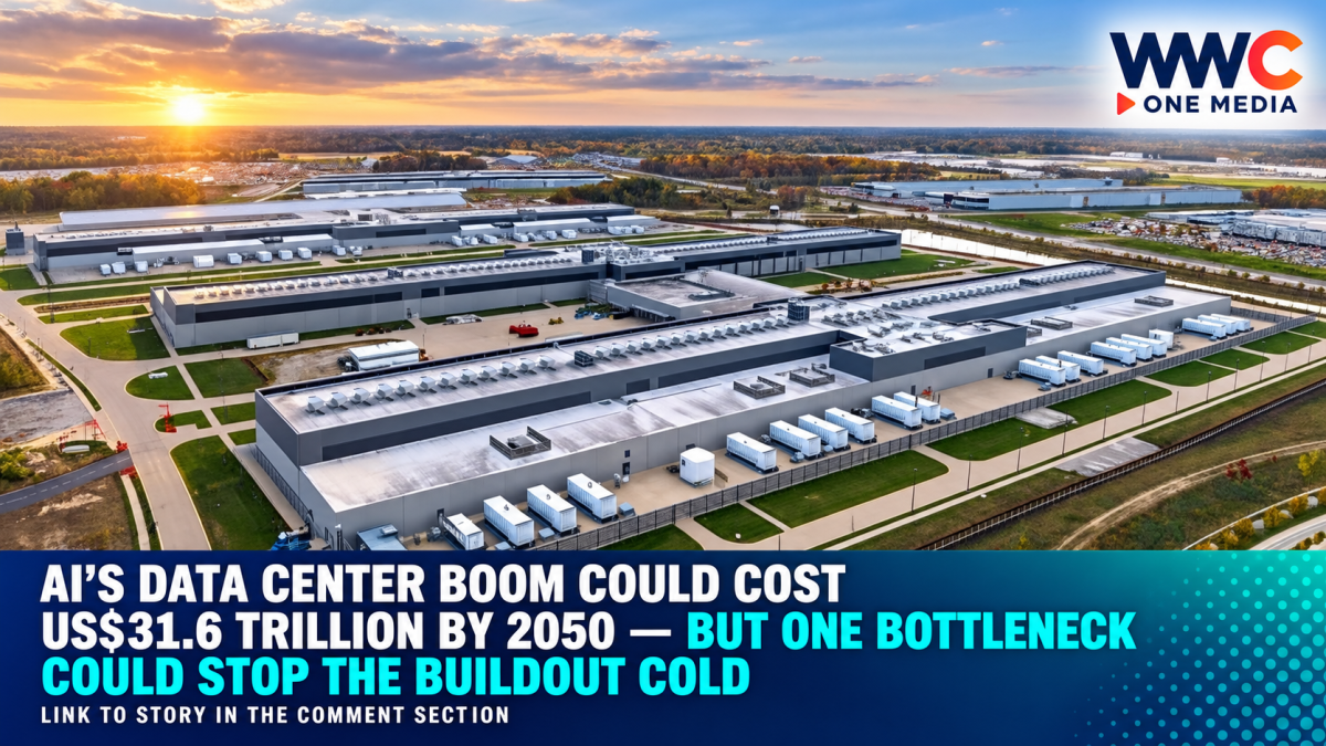 AI’s Data Center Boom Could Cost US$31.6 Trillion by 2050 — But One Bottleneck Could Stop the Buildout Cold