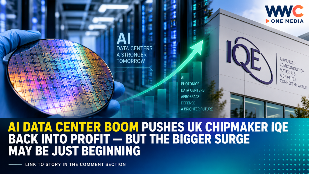 AI Data Center Boom Pushes UK Chipmaker IQE Back Into Profit — But the Bigger Surge May Be Just Beginning