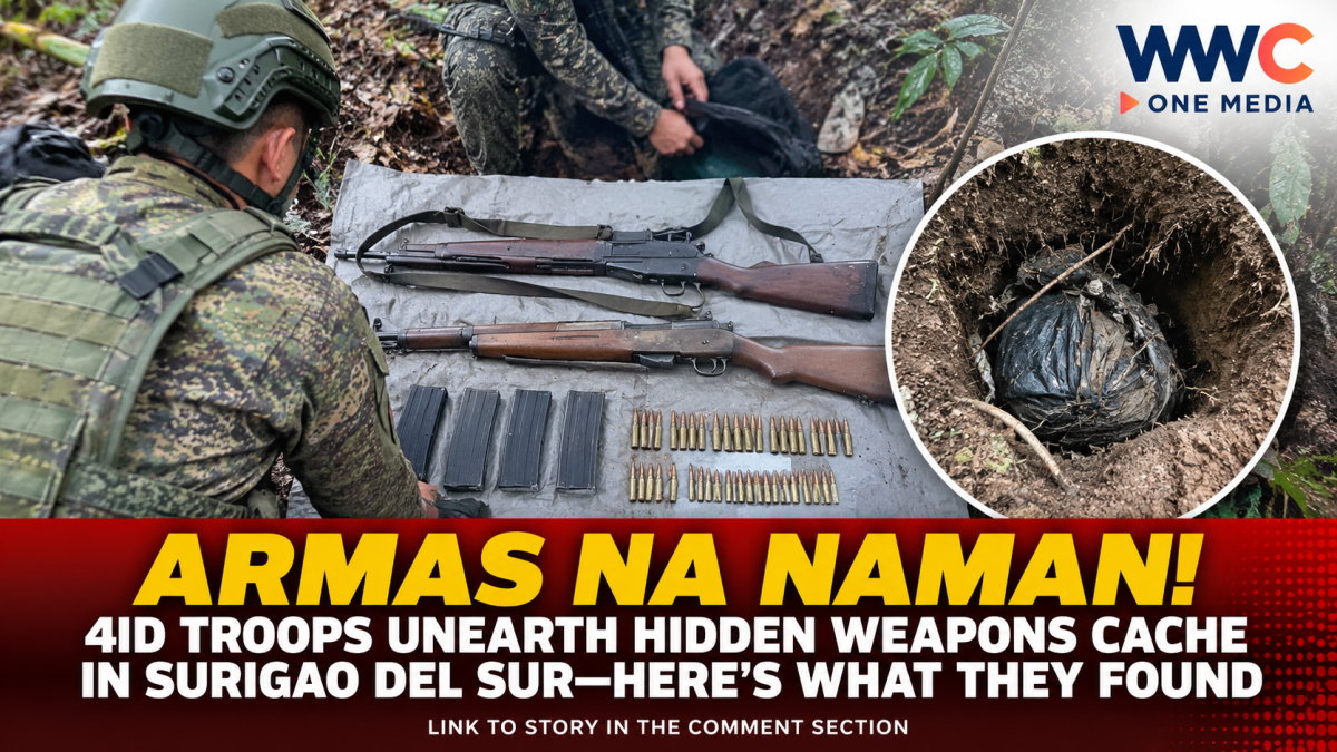 ARMAS NA NAMAN! 4ID TROOPS UNEARTH HIDDEN WEAPONS CACHE IN SURIGAO DEL SUR—HERE’S WHAT THEY FOUND