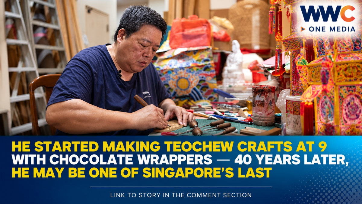 He Started Making Teochew Crafts at 9 With Chocolate Wrappers — 40 Years Later, He May Be One of Singapore’s Last
