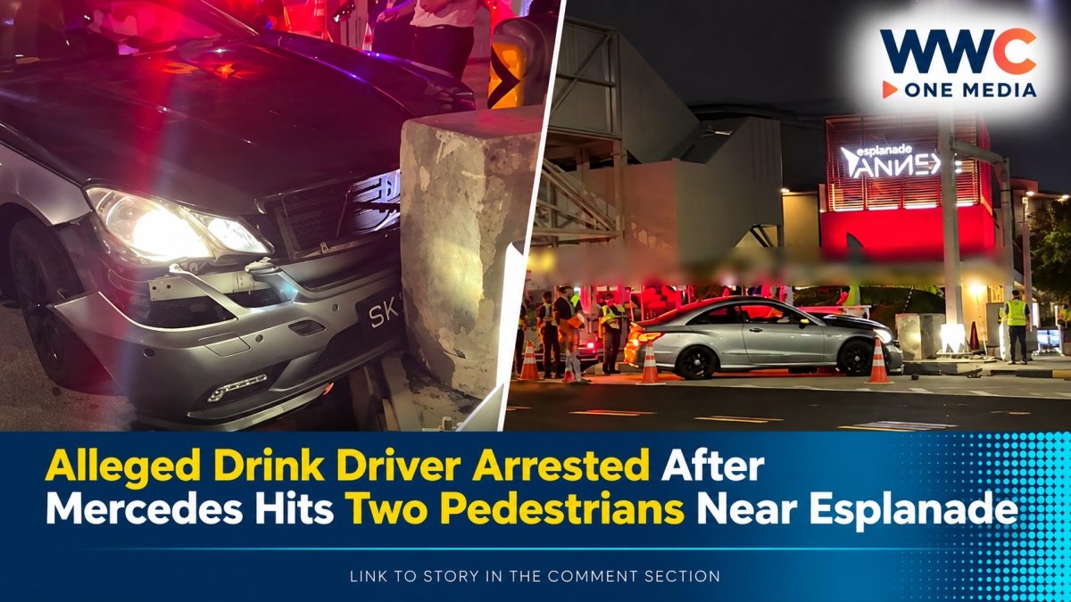 Alleged Drink Driver Arrested After Mercedes Hits Two Pedestrians Near Esplanade