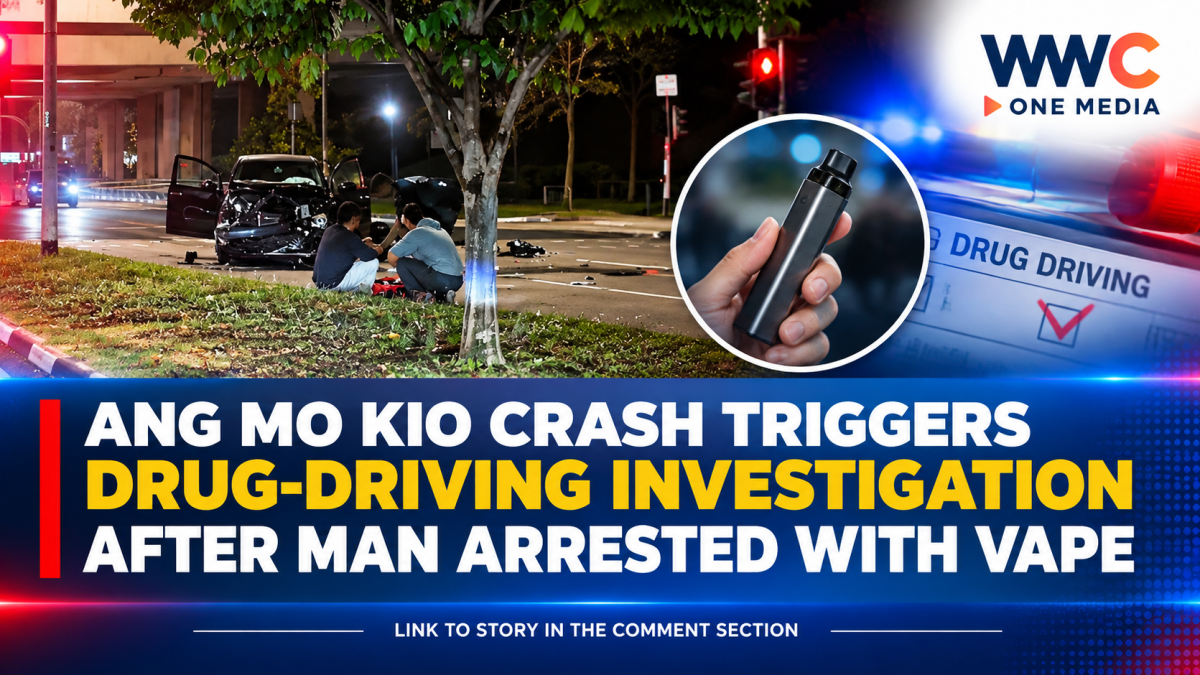 Ang Mo Kio Crash Triggers Drug-Driving Investigation After Man Arrested With Vape