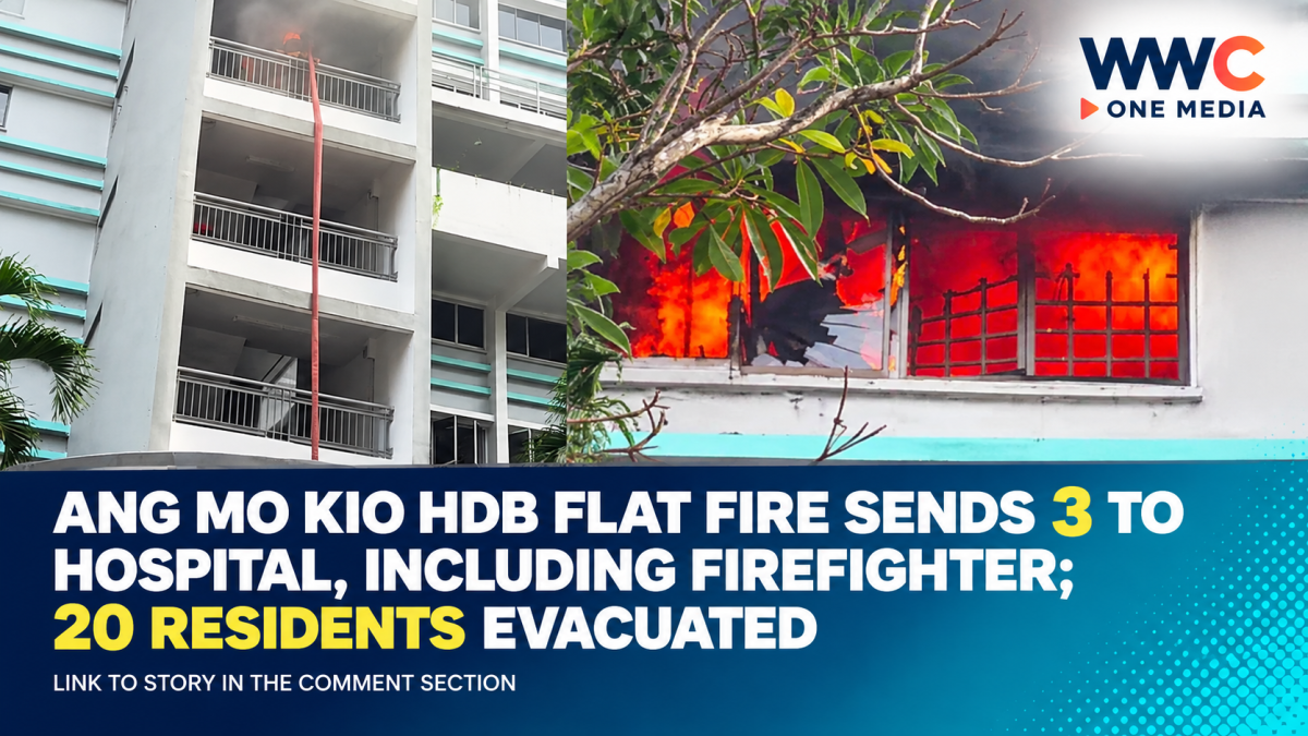 Ang Mo Kio HDB Flat Fire Sends 3 to Hospital, Including Firefighter; 20 Residents Evacuated