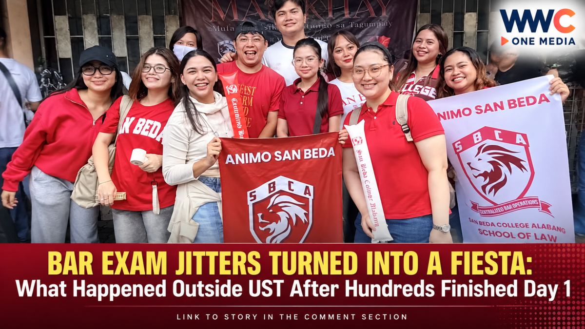 BAR EXAM JITTERS TURNED INTO A FIESTA: What Happened Outside UST After Hundreds Finished Day 1