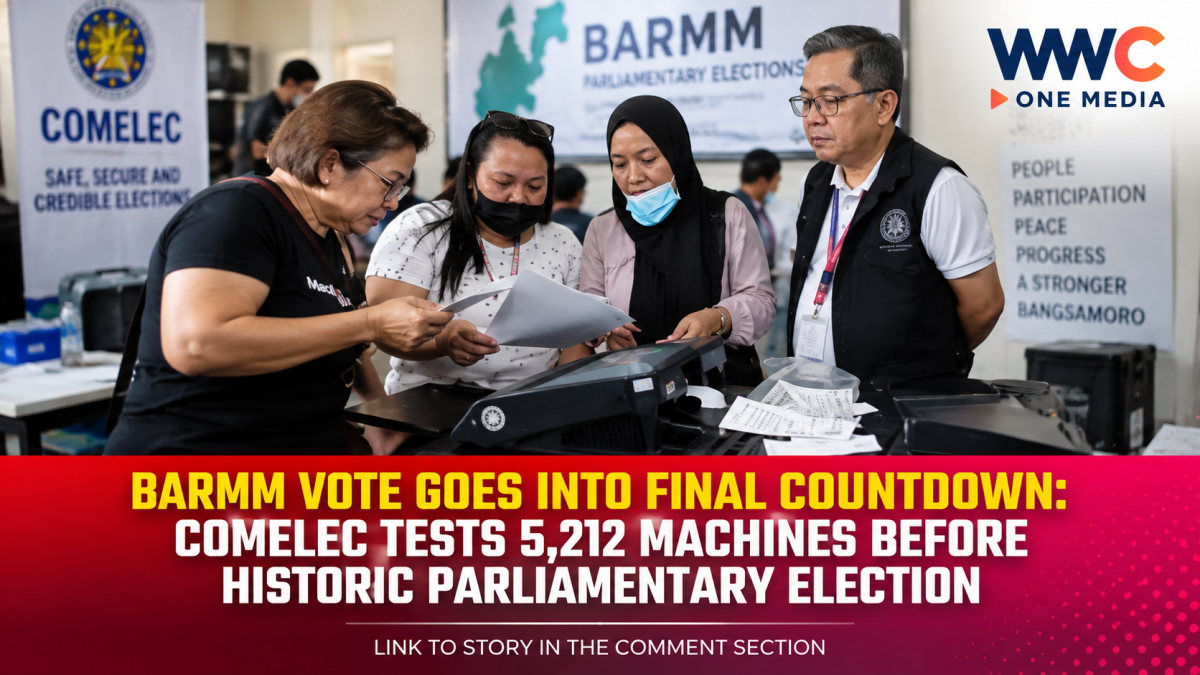 BARMM Vote Goes Into Final Countdown: Comelec Tests 5,212 Machines Before Historic Parliamentary Election