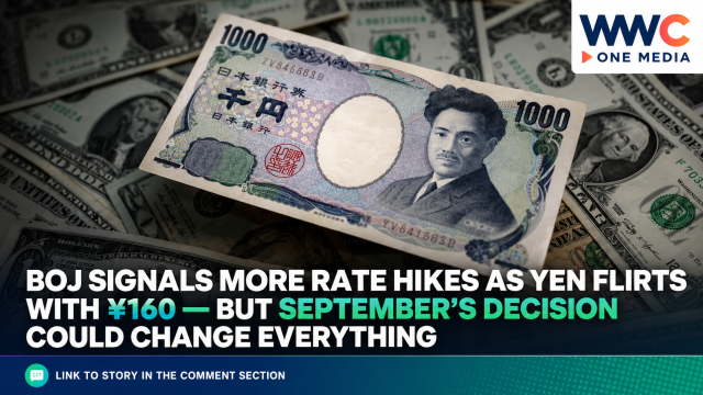 BOJ Signals More Rate Hikes as Yen Flirts With ¥160 — But September’s Decision Could Change Everything