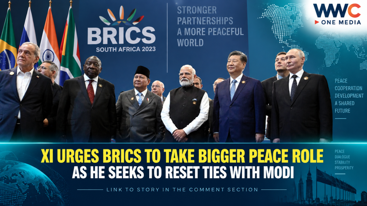 Xi Urges BRICS to Take Bigger Peace Role as He Seeks to Reset Ties With Modi