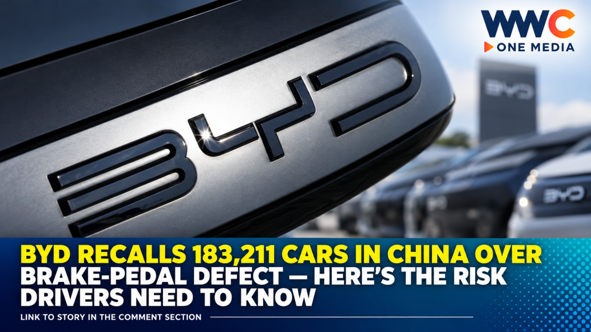 BYD Recalls 183,211 Cars in China Over Brake-Pedal Defect — Here’s the Risk Drivers Need to Know