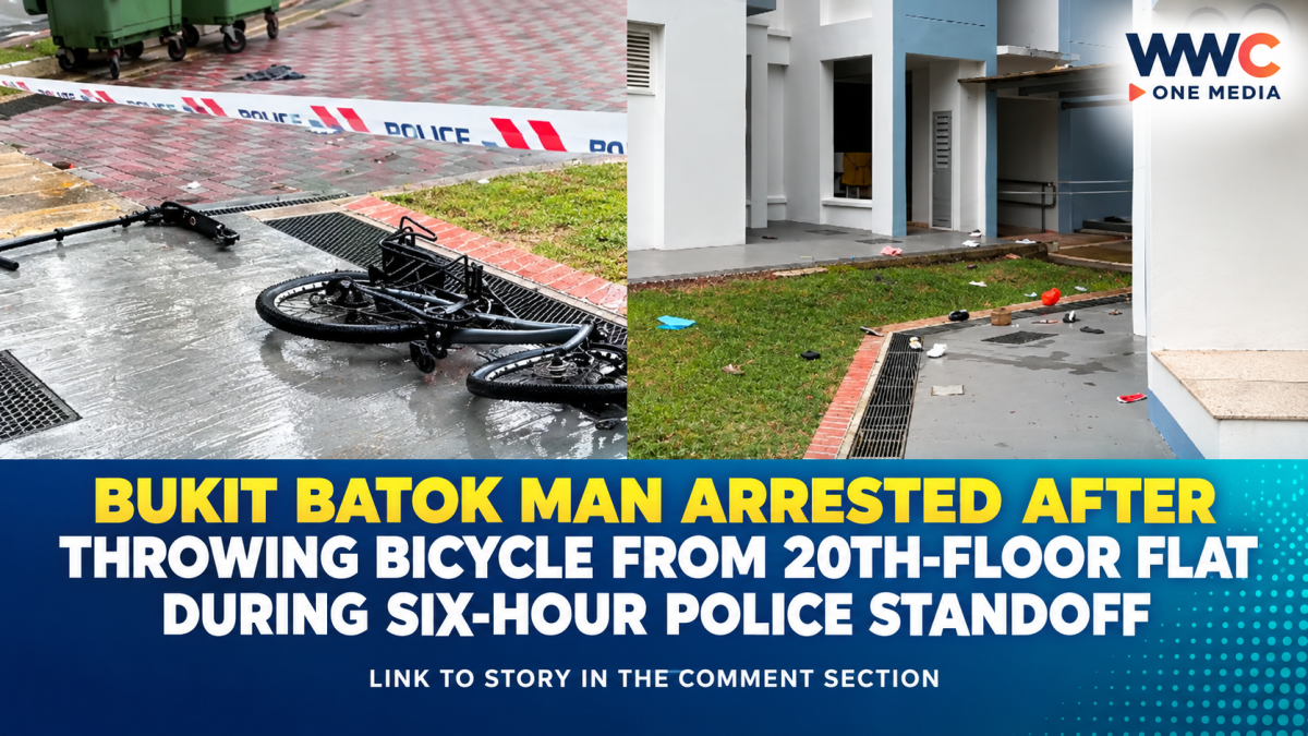 Bukit Batok Man Arrested After Throwing Bicycle From 20th-Floor Flat During Six-Hour Police Standoff