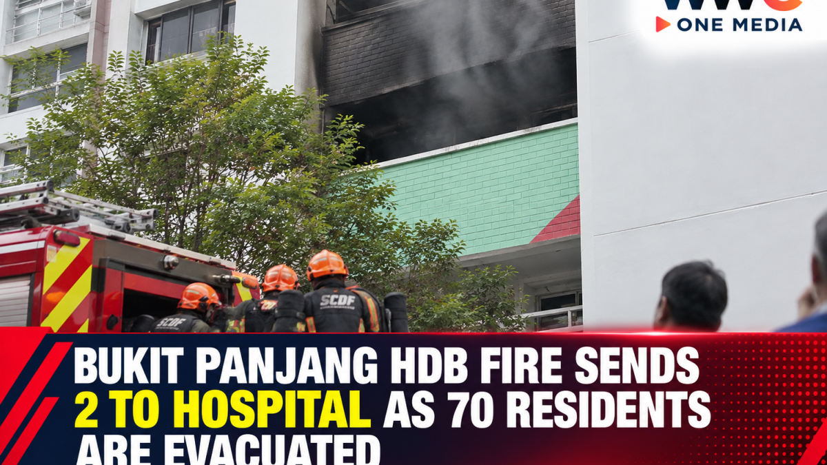 Bukit Panjang HDB Fire Sends 2 to Hospital as 70 Residents Are Evacuated