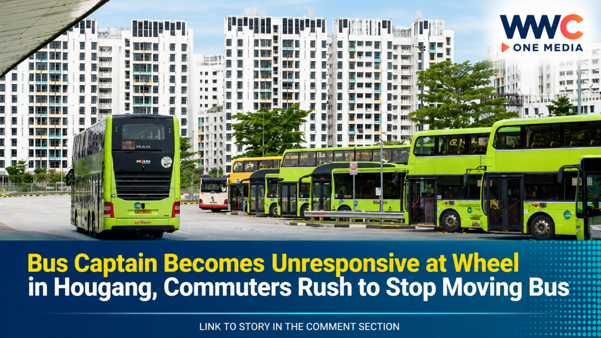 Bus Captain Becomes Unresponsive at Wheel in Hougang, Commuters Rush to Stop Moving Bus