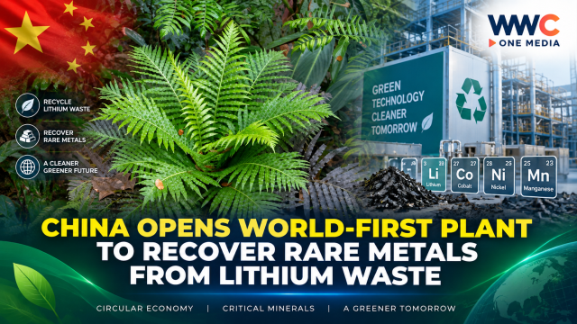 China Opens World-First Plant to Recover Rare Metals From Lithium Waste