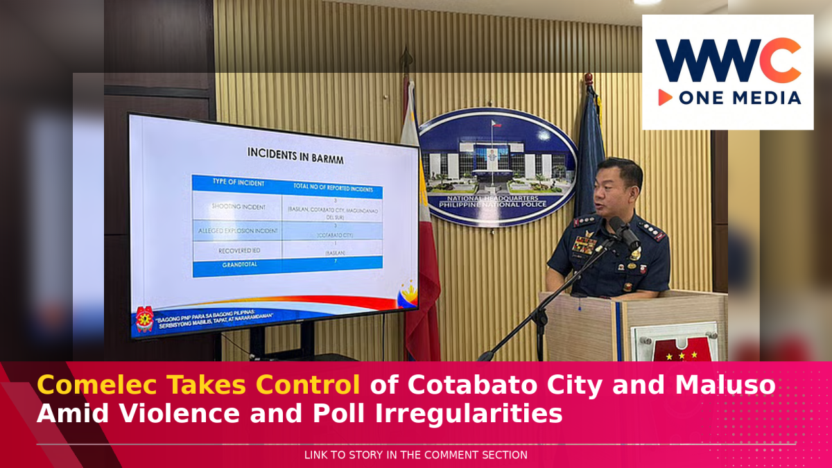 Comelec Takes Control of Cotabato City and Maluso Amid Violence and Poll Irregularities