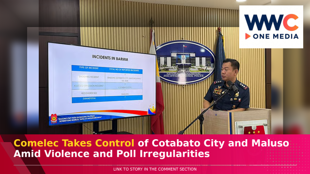 Comelec Takes Control of Cotabato City and Maluso Amid Violence and Poll Irregularities