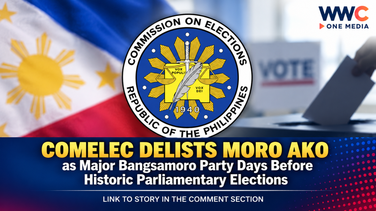 Comelec Delists Moro Ako as Major Bangsamoro Party Days Before Historic Parliamentary Elections