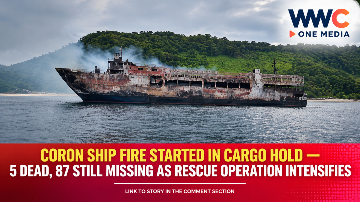 Coron Ship Fire Started In Cargo Hold — 5 Dead, 87 Still Missing As Rescue Operation Intensifies