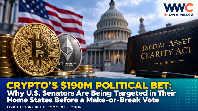 CRYPTO’S $190M POLITICAL BET: Why U.S. Senators Are Being Targeted in Their Home States Before a Make-or-Break Vote
