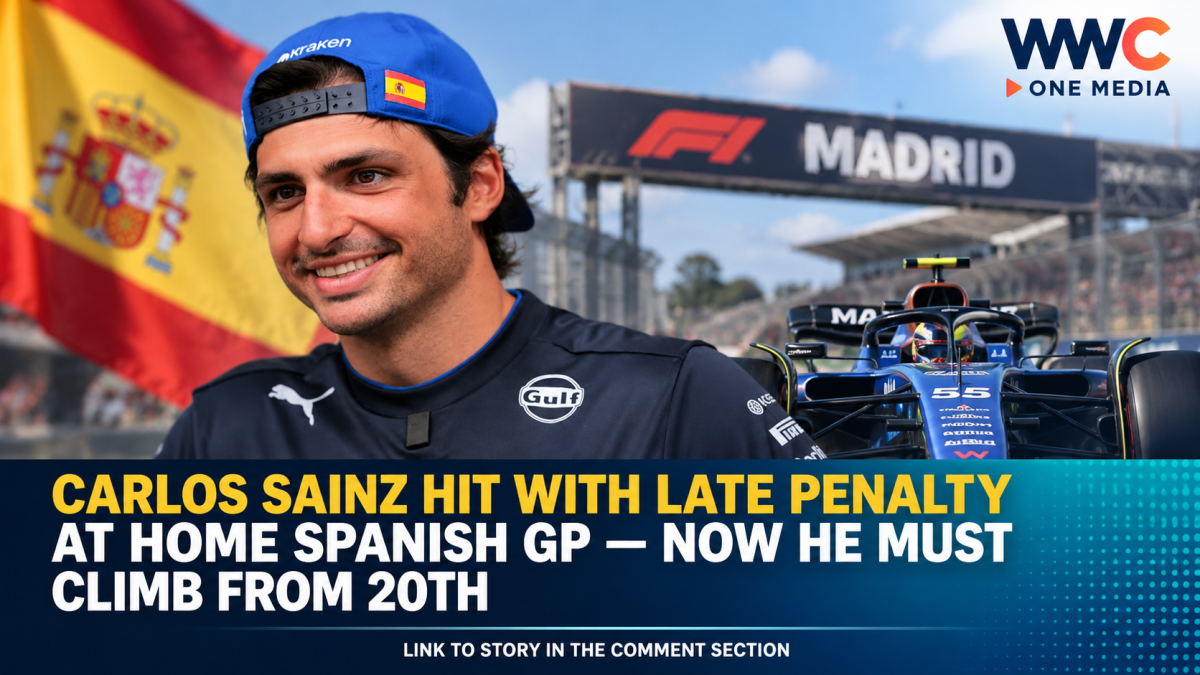 Carlos Sainz Hit With Late Penalty at Home Spanish GP — Now He Must Climb From 20th