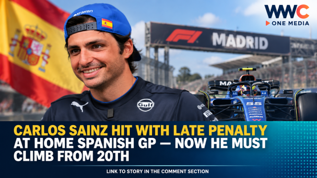 Carlos Sainz Hit With Late Penalty at Home Spanish GP — Now He Must Climb From 20th